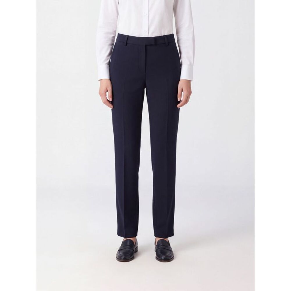 Alberto Biani Women Alberto Biani Mid-Rise Straight-Leg Stretch Wool Trousers